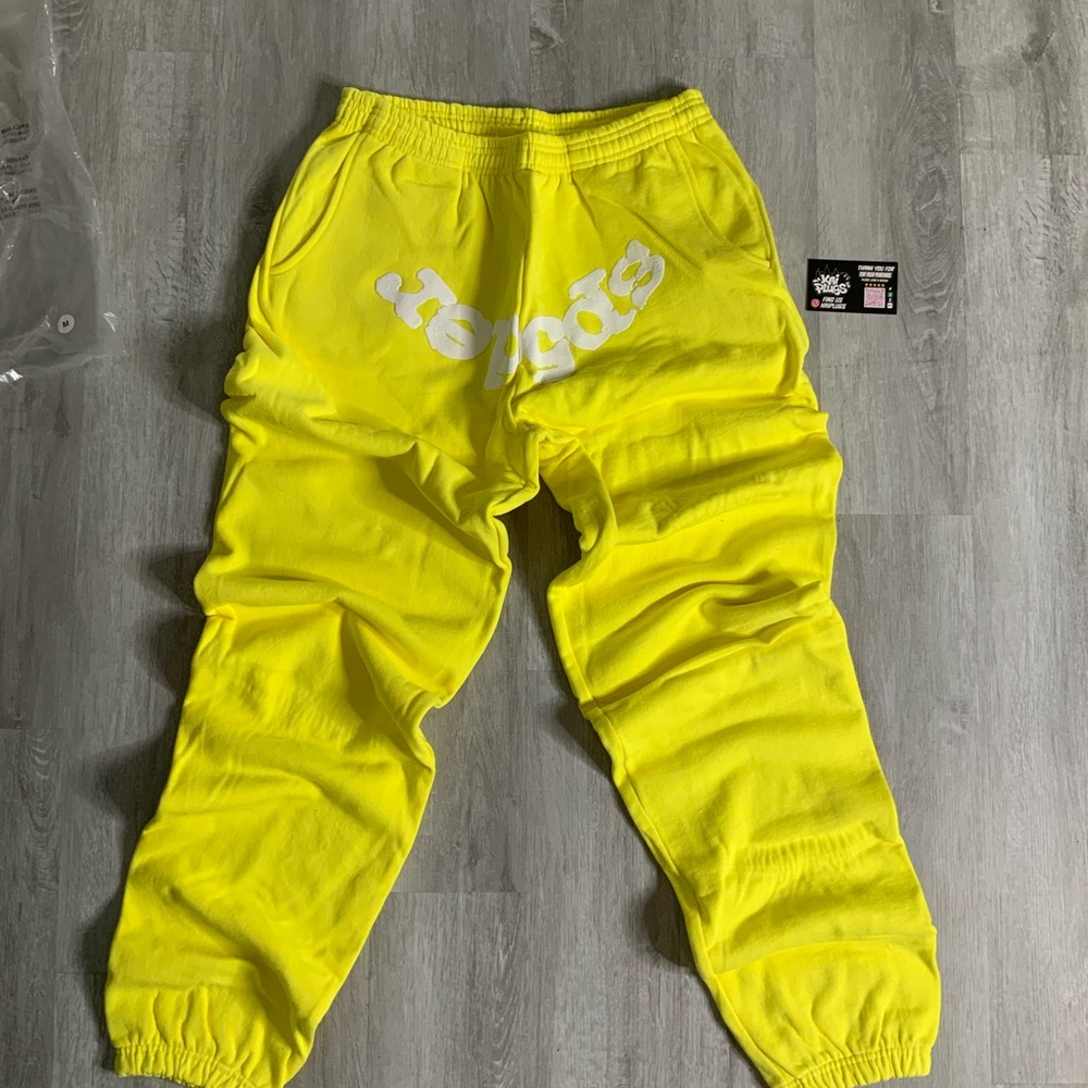 Yellow Sp5der SweatPants